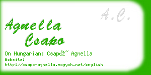 agnella csapo business card